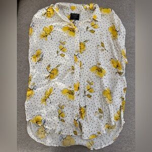 Abercrombie & Fitch Yellow Floral Blouse